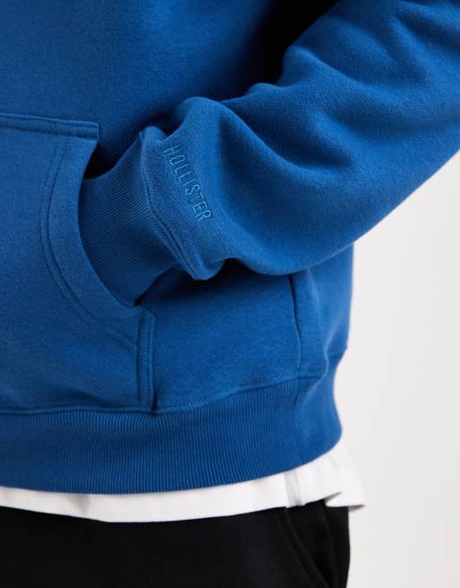 Hollister - Sweat à capuche coupe carrée avec poche - Bleu, 5 de 5