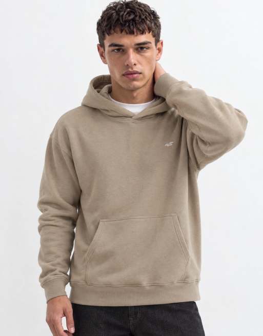 Hollister sweat à capuche coupe relaxed Icon logo marron clair, 8 de 9