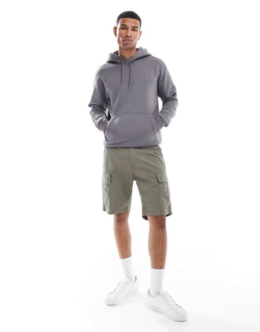 Hollister - Sweat à capuche décontracté avec logo emblématique - Gris moyen