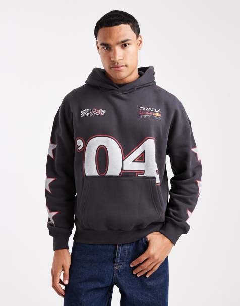 Hollister - Sweat à capuche F1 coupe carrée avec imprimé au dos - Noir - view 1