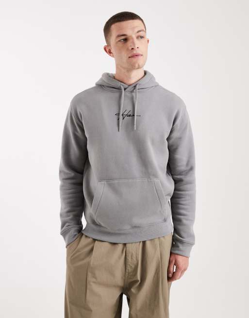 Hollister - Sweat à capuche oversize à petit logo - Gris chiné