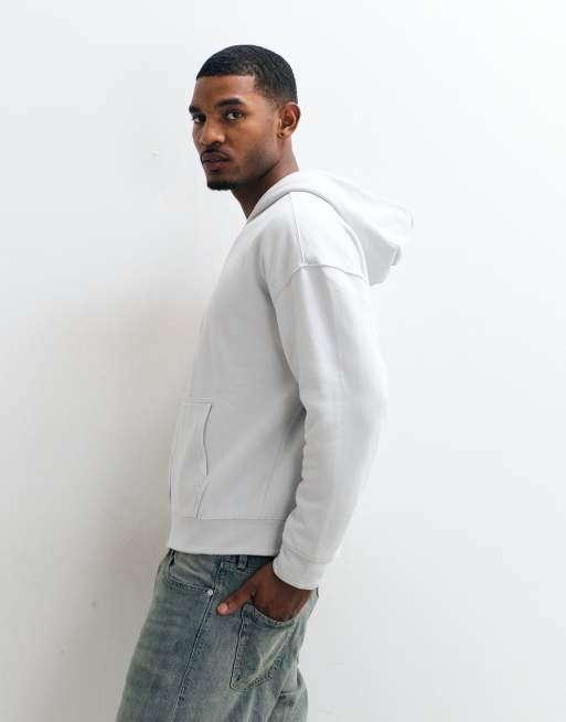 Hollister sweat à capuche réversible zippé imprimé léopard gris clair, 4 de 5