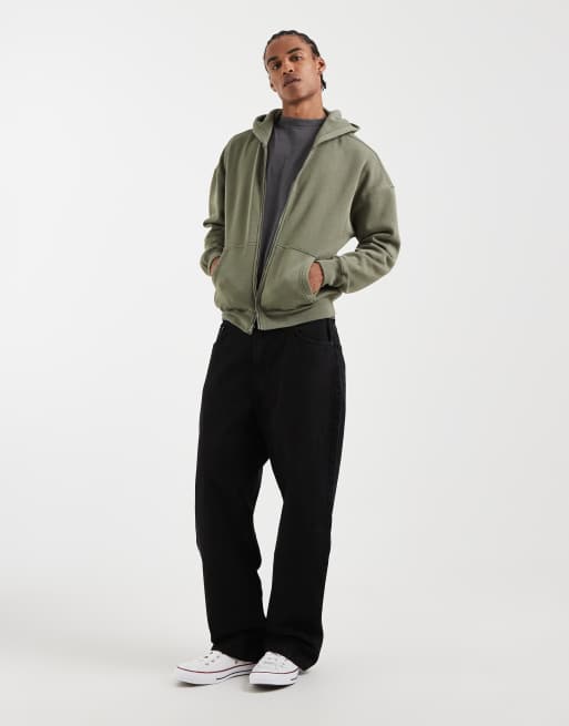 Sweat à Capuche Orvis Homme – Vert Bruyère – Taille XL – Fermeture Intégrale – Occasion Parfait état