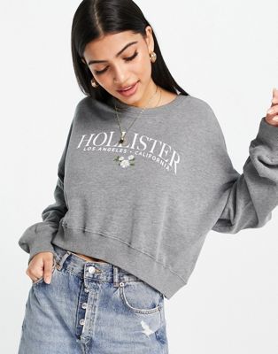 Femme Hollister - Sweat à logo - Gris