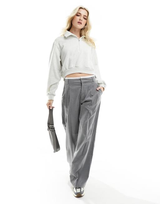 Hollister Sweat avec col zippe Gris