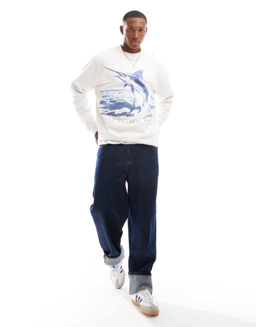 Hollister - Sweat décontracté avec imprimé nautique Saint Tropez - Blanc, 2 de 4