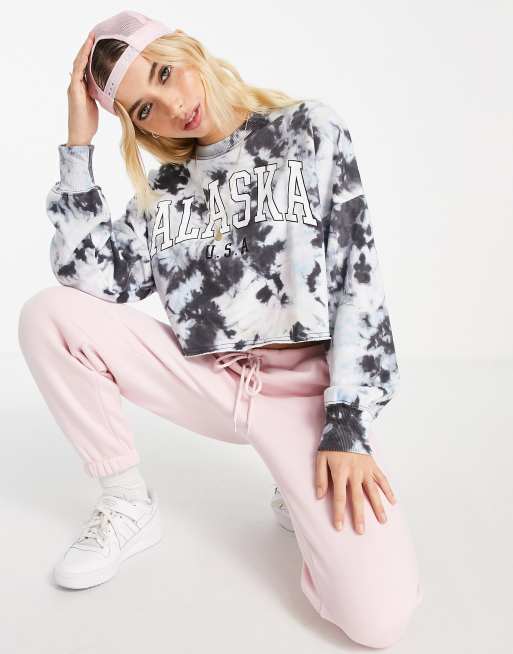 Hollister Sweat effet tie dye Bleu ASOS