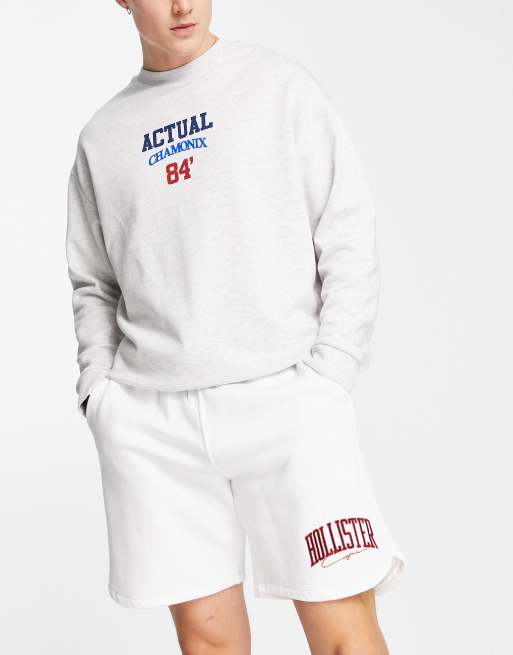 Hollister – Sweat-Shorts in Weiß mit College-Logo, 2 von 4