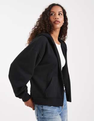 Hollister - Sweat zippé à capuche - Noir