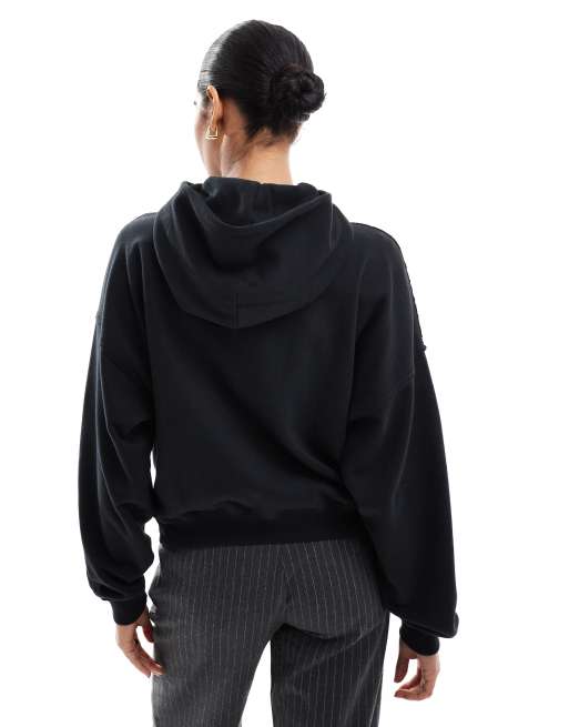 Hollister - Sweater met rits en logo in zwart, 4 van 4