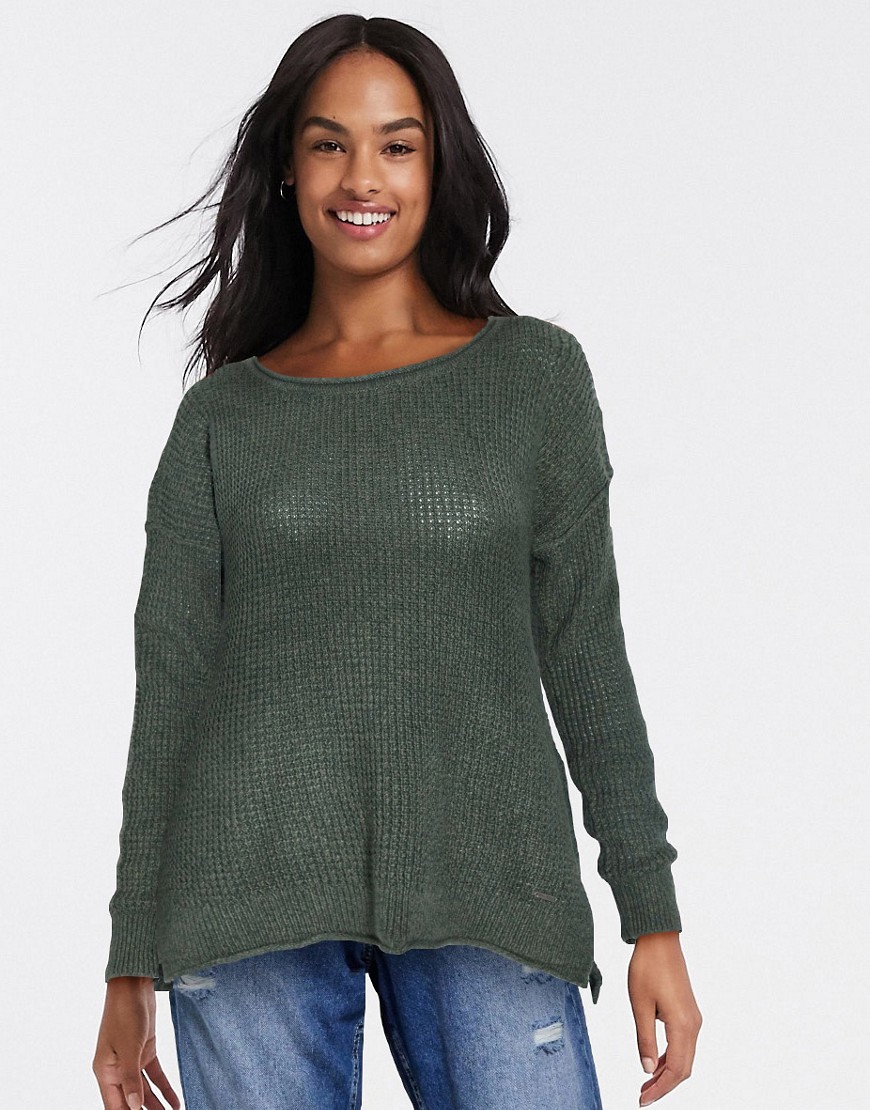 Hollister - Sweater met ronde hals en lange mouwen in olijfgroen