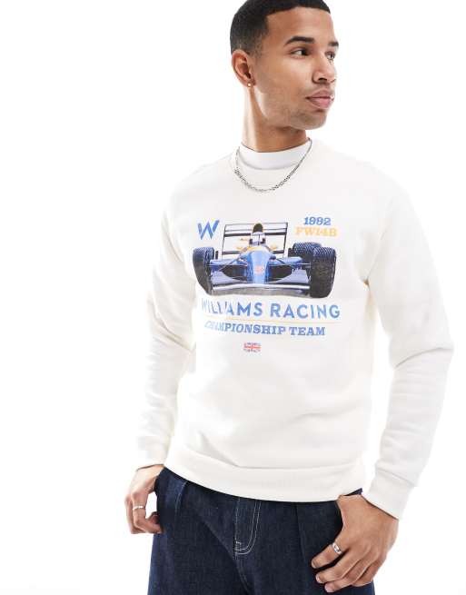 Hollister - Sweatertop met racemotief in crème