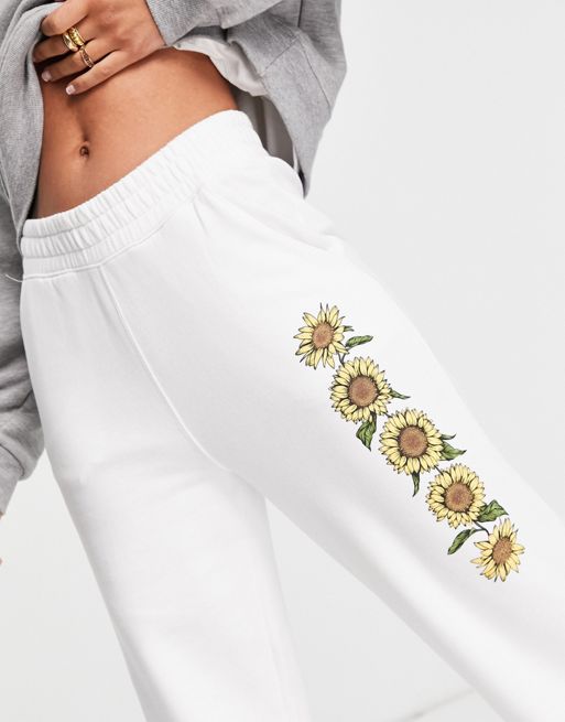 Hollister sweatpants in sunflower print (part of a set)