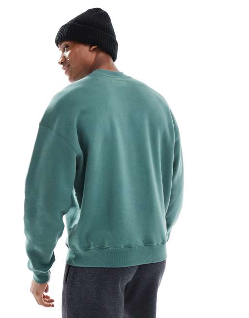 Hollister – Sweatshirt in Grün mit kurzem Schnitt und Golf-Motiv, 4 von 4