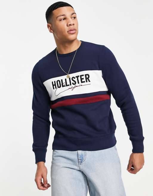 Hollister navy sweatshirt shop