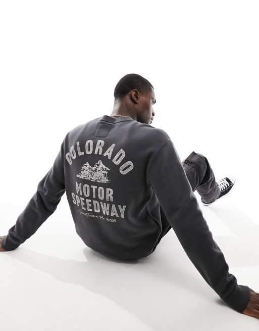 Hollister Sweatshirt in Schwarz mit Rucken Grafik ASOS