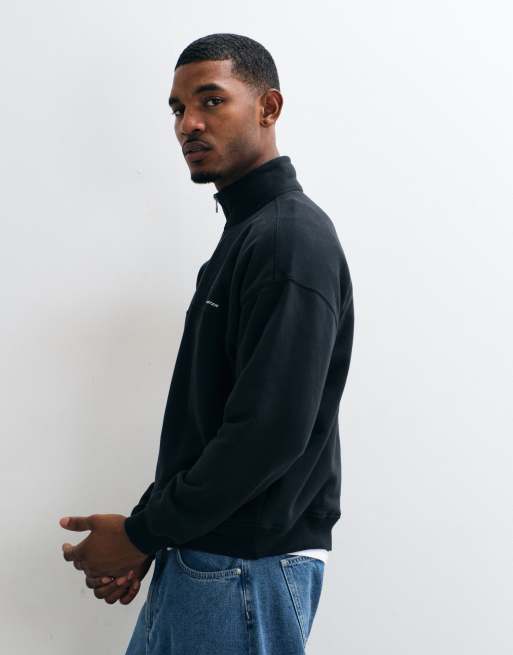 Hollister sweatshirt met 1/4 rits in zwart, 5 van 5