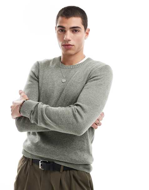 Hollister – Sweter z dzianiny w kolorze khaki - view 1