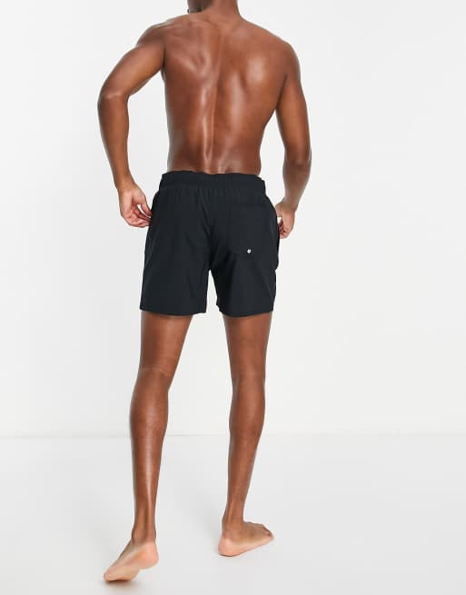 Hollister swim shorts with retro text logo in black, 3 of 4