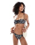 [Hollister] Hollister swimwear bandeau tie bikini top in black (part of a set) XXS BLACK