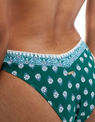 Hollister Swimwear High Leg Cheekiest Bikini Bottoms In Green