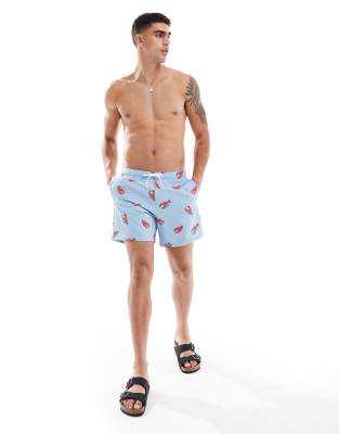 Hollister swimwear shorts in red lobster print