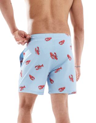 Hollister swimwear shorts in red lobster print