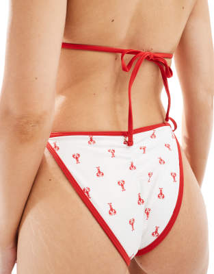 Hollister Swimwear Tie Side Cheeky Bikini Bottoms