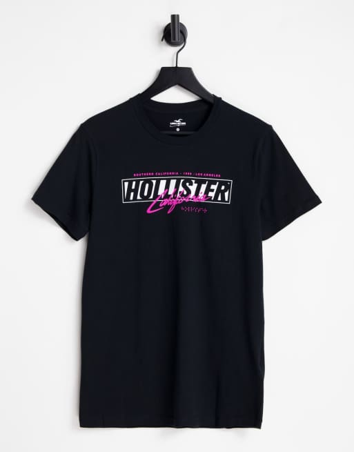 Hollister - T-shirt à imprimé logo fluo au dos - Noir, 2 de 4