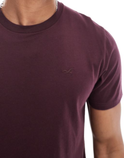 Maroon hollister shirt on sale
