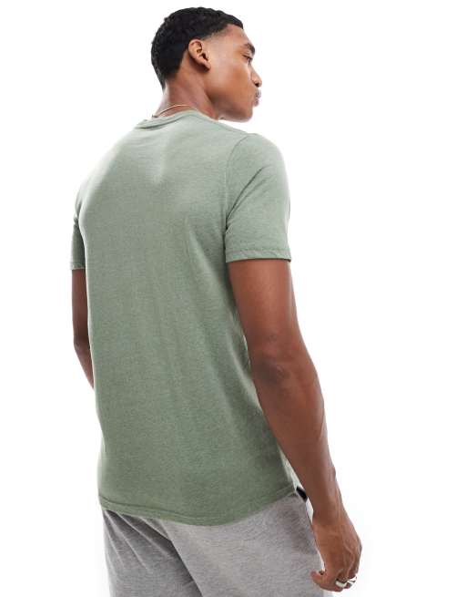 Hollister - T-shirt à logo emblématique - Vert chiné, 4 de 4