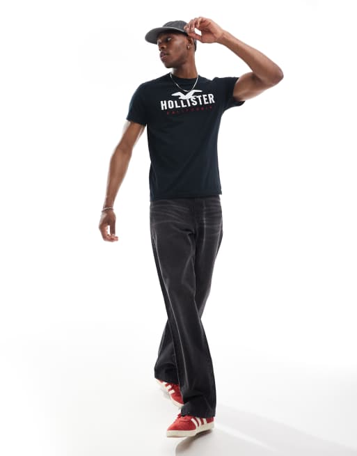 Hollister - T-shirt à logo technique - Noir, 3 de 4