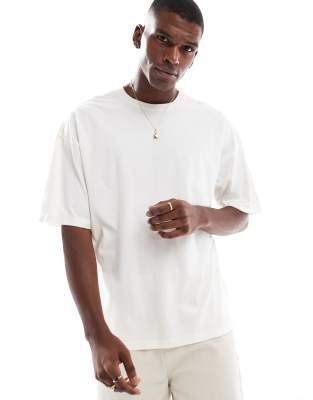 Hollister - T-shirt ample à manches courtes - Blanc