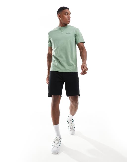 Hollister T Shirt aus kuhlendem Material in Hellgrun mit lockerem Schnitt und kleinem Logo ASOS