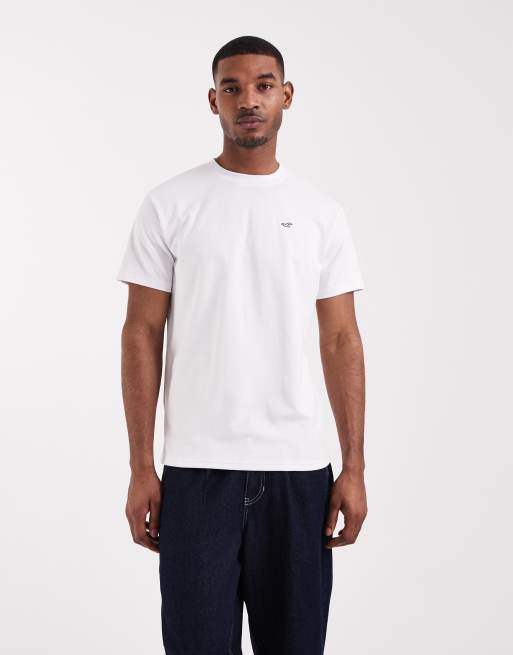 Hollister - T-shirt avec logo emblématique - Blanc