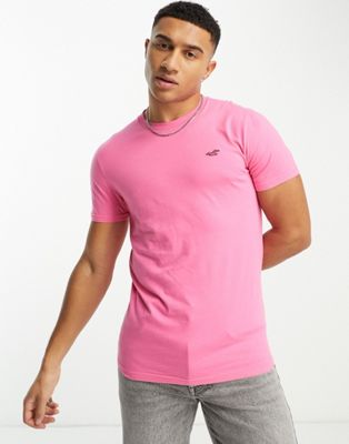 Hollister icon logo t-shirt in pink - ASOS Price Checker