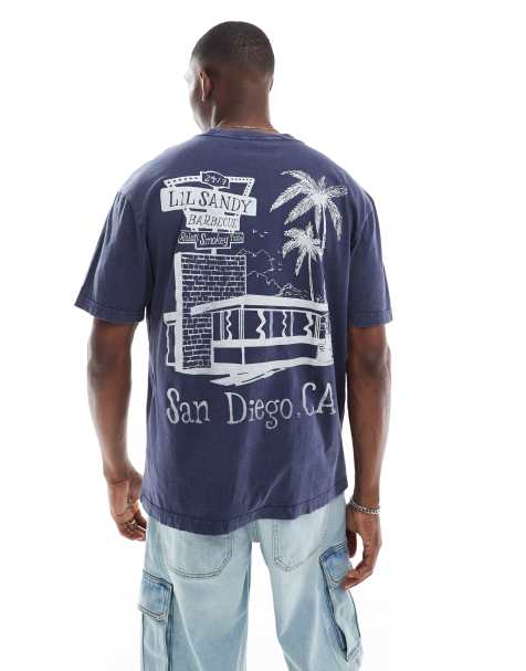 Hollister - T-shirt avec motif au dos - Bleu marine - view 1