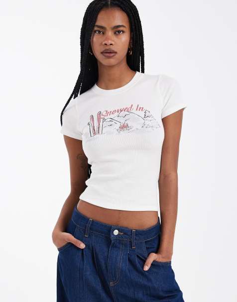 Hollister - T-shirt bianca con grafica festiva - view 1