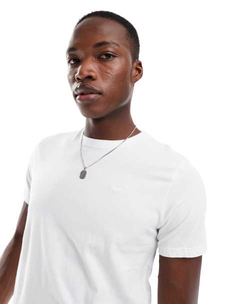 Hollister - T-shirt bianca con logo - view 1