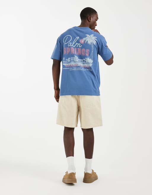 Hollister - T-shirt blu con grafica di città sul retro, 3 di 5