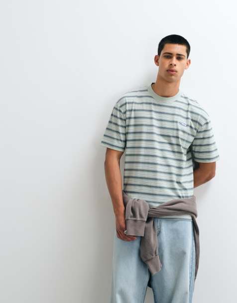 Hollister t-shirt boxy w zielone paski - view 1