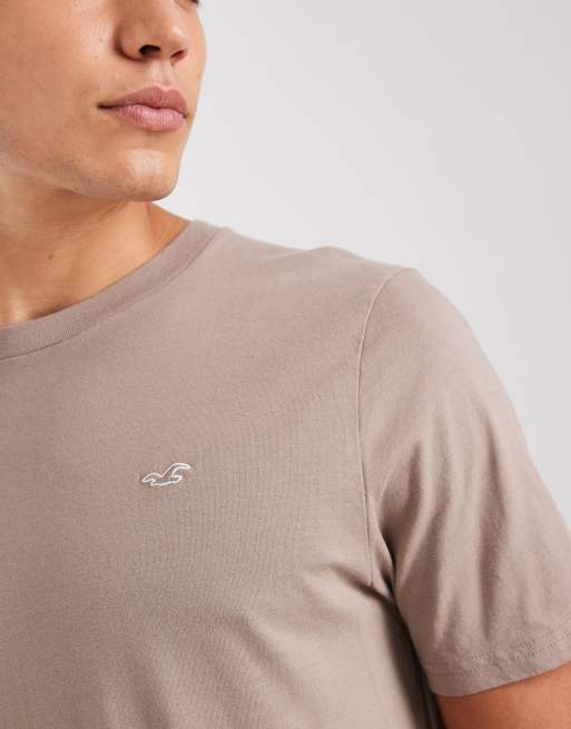 Hollister - T-shirt classique à manches courtes et logo emblématique - Marron clair, 5 de 5
