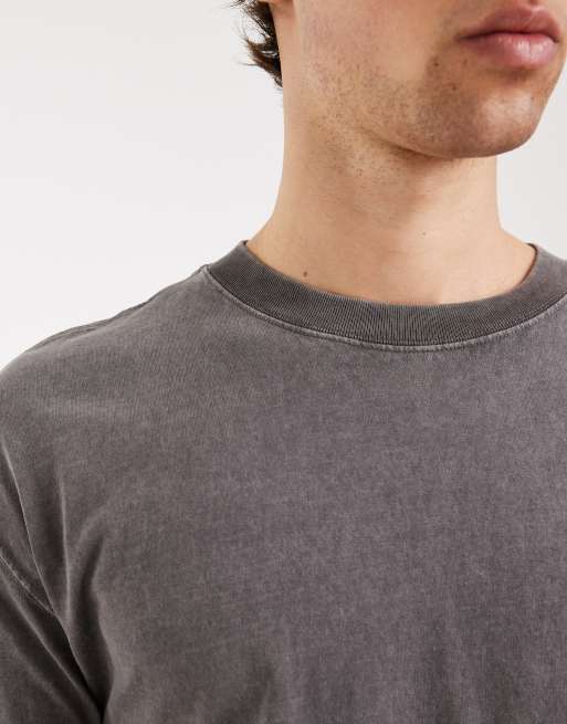Hollister - T-shirt classique à manches courtes - Gris délavé, 4 de 5