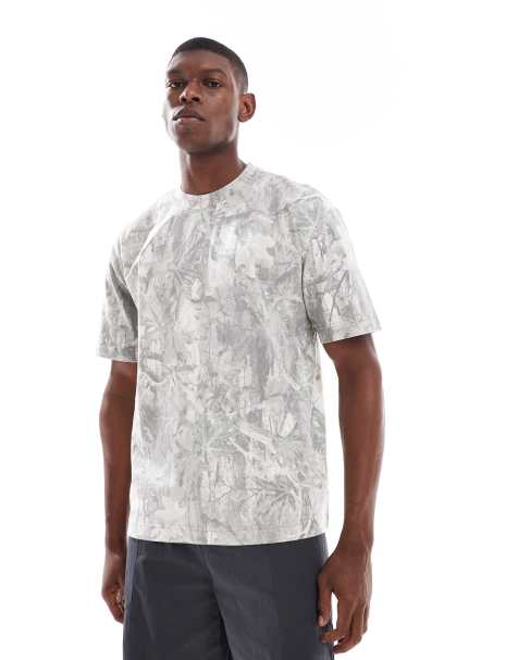 Hollister - T-shirt college a maniche corte con stampa mimetica chiara - view 1