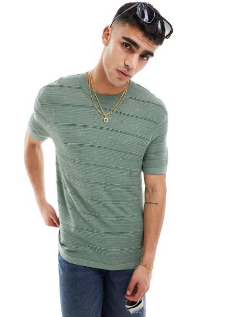 Hollister - T-shirt comoda in maglia verde