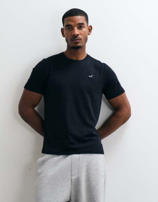 Hollister t-shirt con logo icon nero, 1 di 5