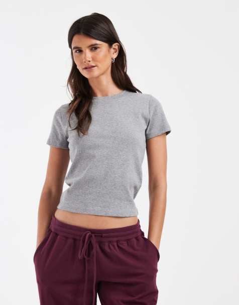 Hollister t-shirt côtelé bébé en gris - view 1