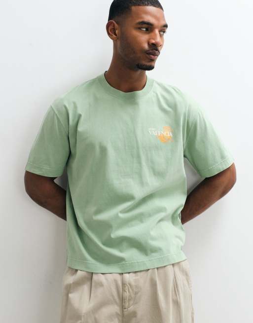 Hollister t-shirt coupe carrée à motif au dos vert Valencia, 5 de 5