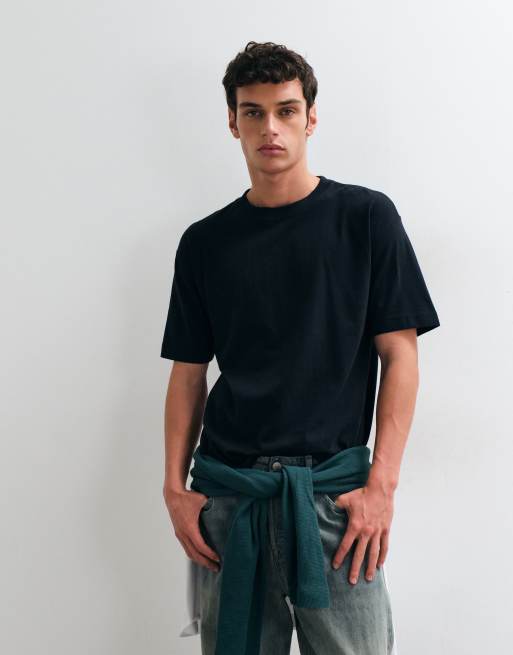Hollister t-shirt coupe carrée épais noir, 5 de 5