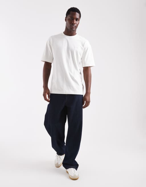Hollister - T-shirt coupe carrée oversize à manches courtes et logo - Blanc, 2 de 5